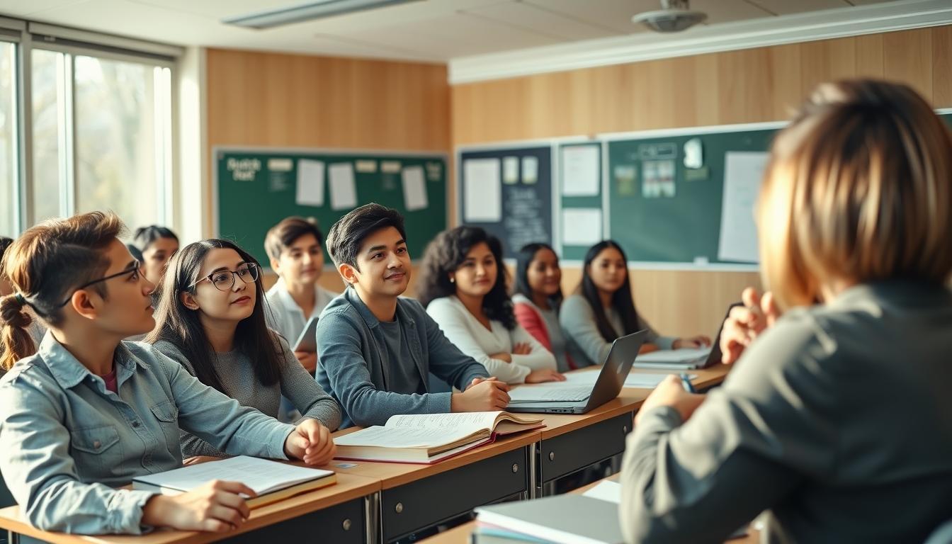 Students working in research laboratory